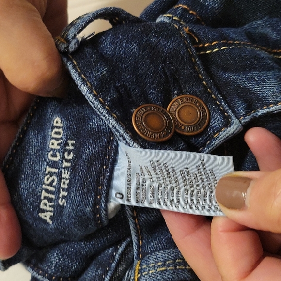 Blue American Eagle Outfitters Cropped Jeans - Picture 5 of 5